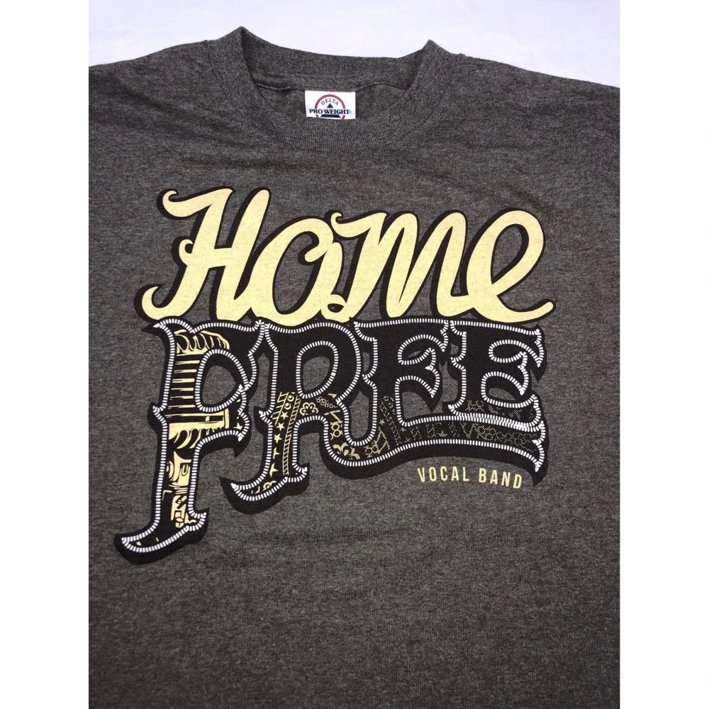 Home Free Vocal Band T Shirt Youth Large Charcoal Gray Graphic Delta Pro Weight